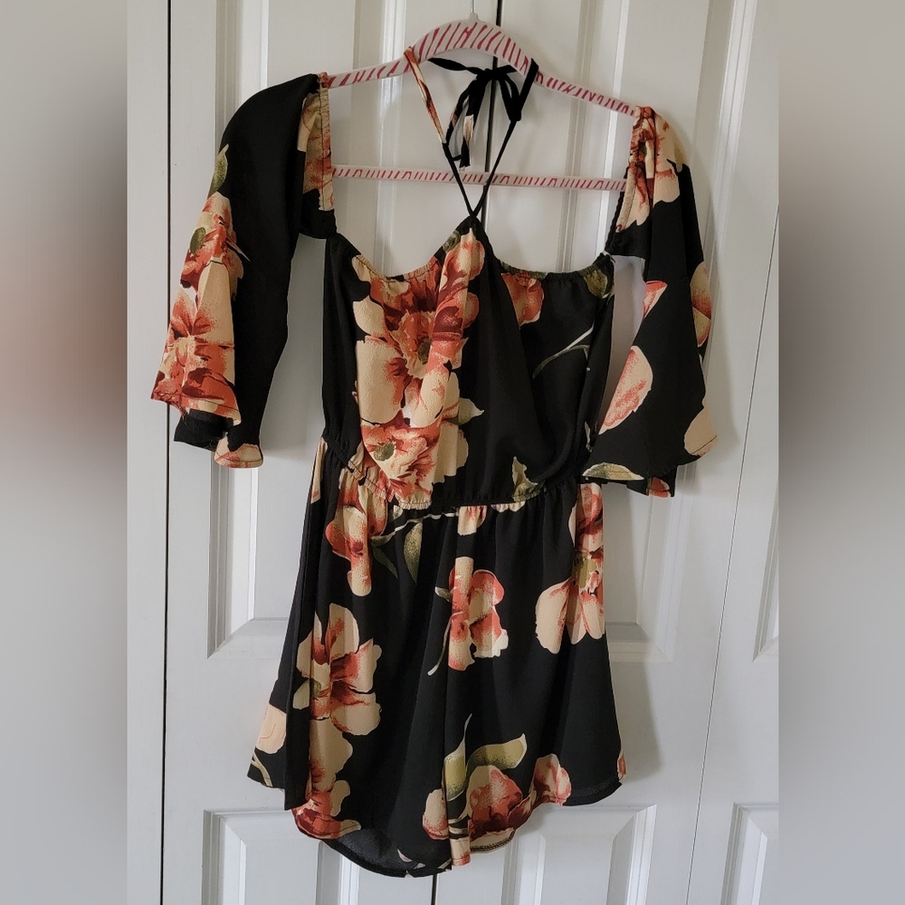 Boho Floral Off the Shoulder Romper or Playsuit